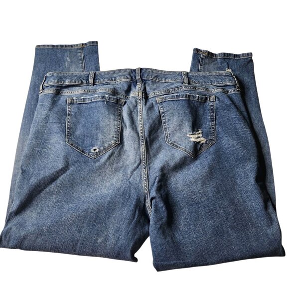 Torrid Womens Boyfriend Jeans Sz 24R Distressed Denim Stretch Cotton Spandex - Picture 4 of 9
